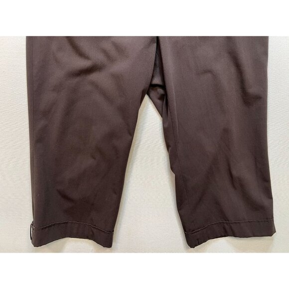 Lane Bryant Women's Capri Pants Flat Front Stretch Size 20 Dark Tan Casual - Picture 5 of 9
